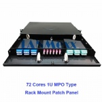 72 cores 1U MPO type Rack Mount Patch Panel