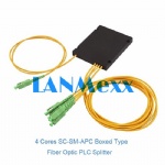 1: 4 Sc/APC Singlemode Boxed Type Fiber Optic PLC Splitter